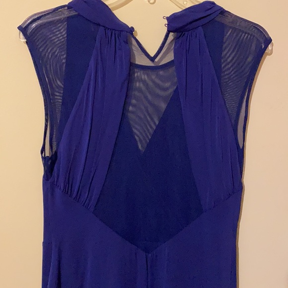 BCBG dress asymmetrical drape with sheer panels -NWT - Picture 5 of 6